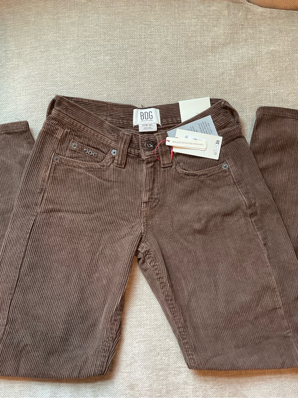 BDG Women's Kayla Low-Rider Brown Corduroy Jeans